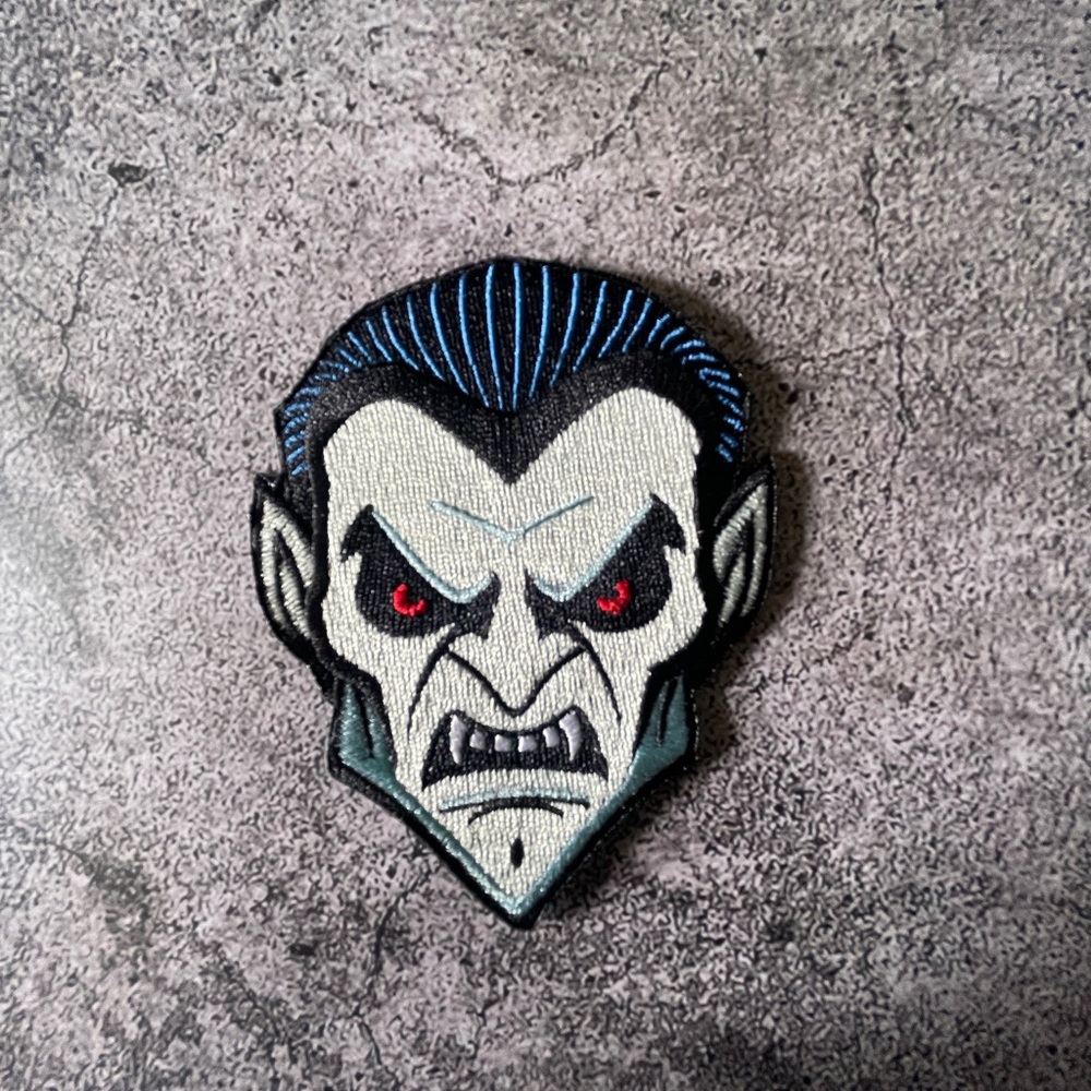 Dracula Embroidered Iron On Patch